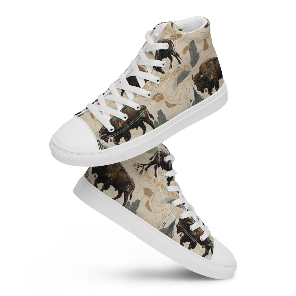 Root & Thread - Men’s Where The Buffalo's Roam High Top Canvas Shoes