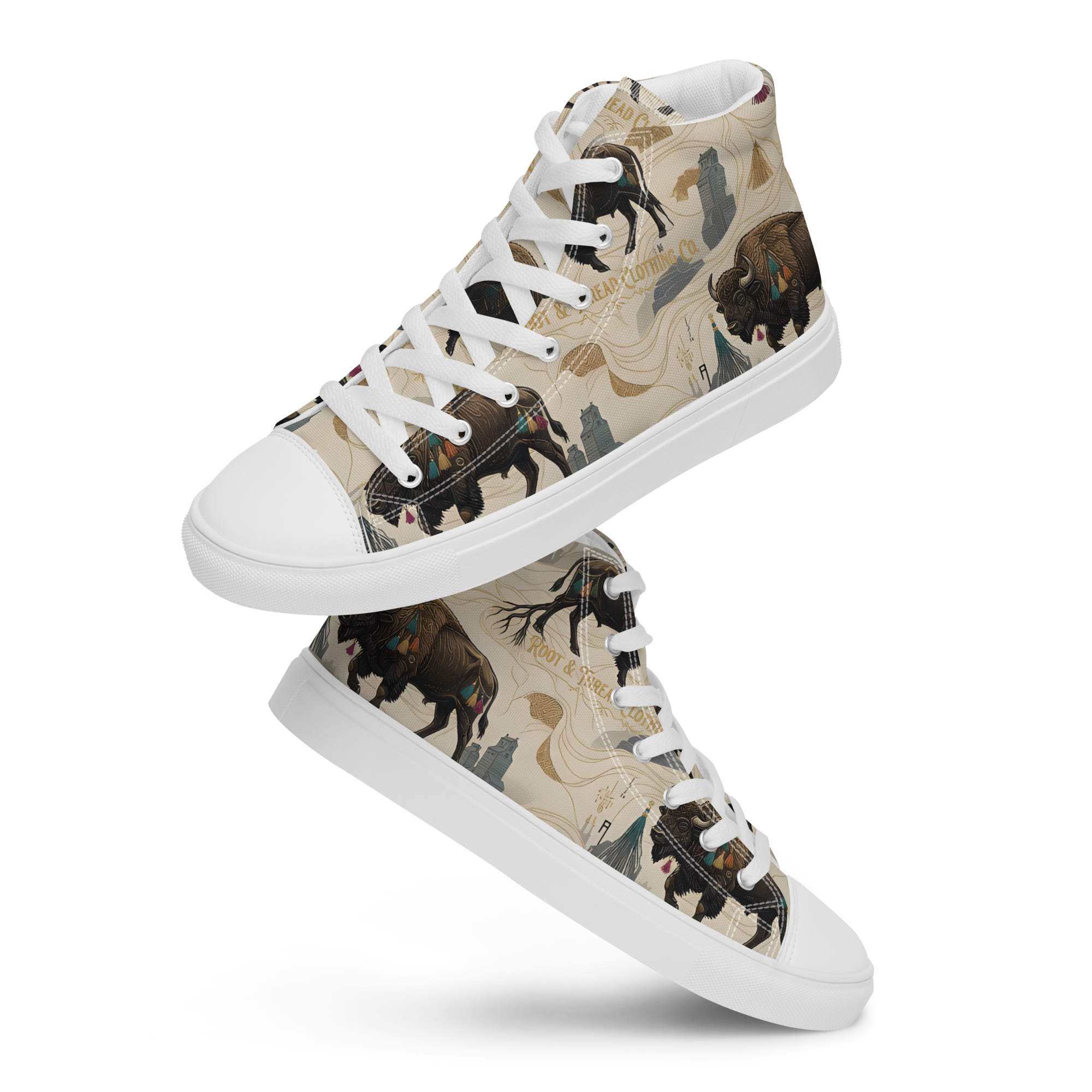 Root & Thread - Men’s Where The Buffalo's Roam High Top Canvas Shoes